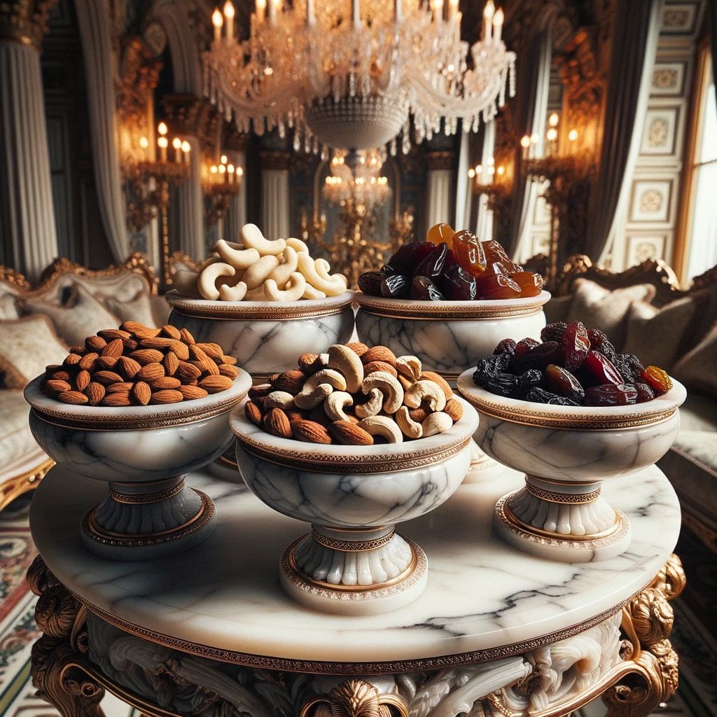 Markstor Christmas Gift Box of Almonds, Cashews, Omani Dates, Raisins, Walnuts Deluxe Pack - Dry Fruits Pack - 500g