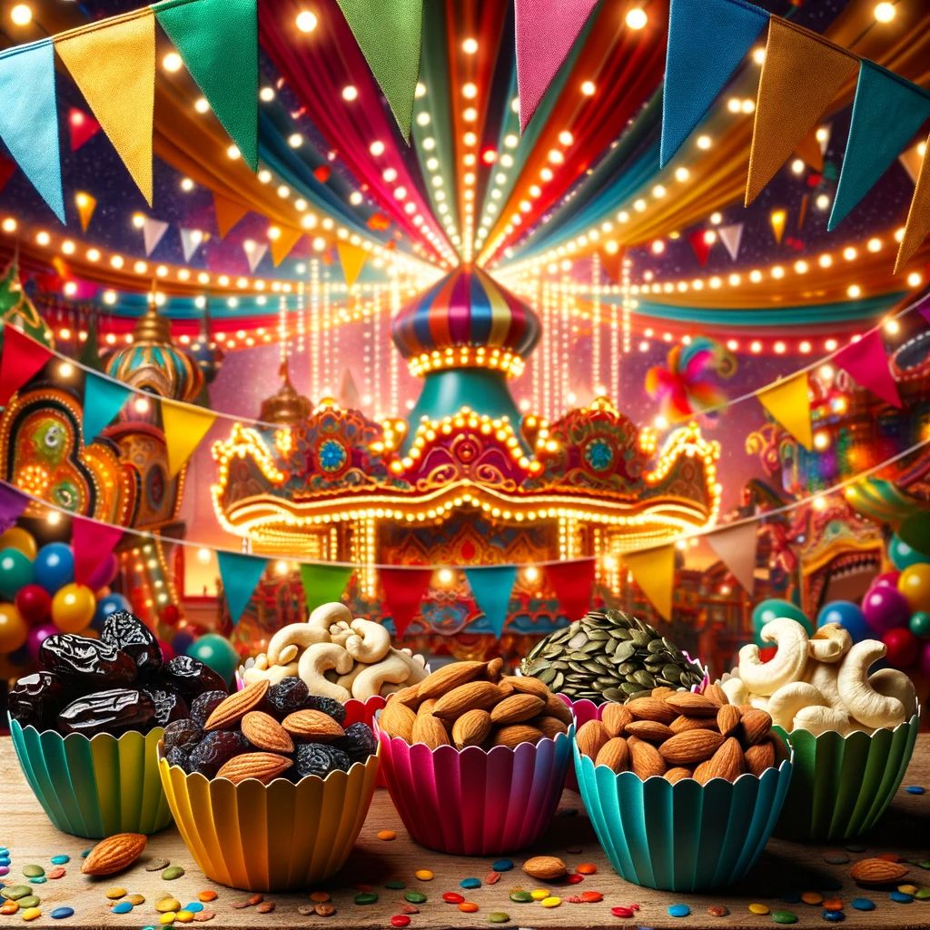 Markstor Christmas Gift Box of Ajwa Dates & Almonds, Cashews, Pumpkin Seeds, Black Raisins Superfood Combo - Dry Fruits Pack - 500g